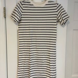 H&M Striped Black and White T-Shirt Dress